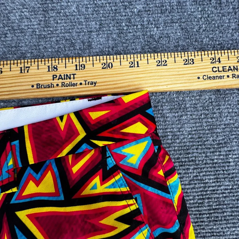 Hreski Golf Shorts Mens Size 42 Colorful Geometric All Over Print Performance